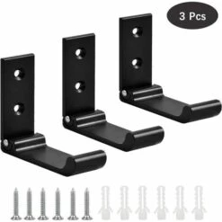 BETTERLIFE BETTE 3Pcs Crochet De Suspension Mural En Alliage D'Aluminium Patères Pliables à 90 °, Crochet Pliant Crochet De Porte-Manteau Pliable Vis Pour Bureau, Cuisine, Chambre (Noir) -Treuil, cric, palan et accessoires Soldes Boutique 41558236 5