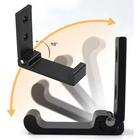 BETTERLIFE BETTE Lot De 2 Crochets Muraux Pliables En Aluminium Pour Casque Audio, Crochets Invisibles Pour Vêtements, Cuisine, Salle De Bain, Bureau, Salon, Armoire (Noir) 2 BETTERLIFE BETTE Lot De 2 Crochets Muraux Pliables En Aluminium Pour Casque Audio, Crochets Invisibles Pour Vêtements, Cuisine, Salle De Bain, Bureau, Salon, Armoire (Noir) – Image 2