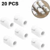 DEVENIRRICHE Clips Pour Porte-câbles, Paquet De 20 Clips D'organisateur De Cordon De Gestion Des Câbles Silicone Auto-adhésif Pour Bureau Câble De Charge USB Cordon D'alimentation Câble De Souris Fil PC Bureau Maison, Blanc
