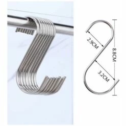 GUAZHUNIFR Lot De 20pcs Crochets En S De Suspension Multifonctions Crochets En Forme De S En Acier Inoxydable Crochet S Pour Salle De Bains Chambre Bureau Cuisine 9 GUAZHUNIFR Lot De 20pcs Crochets En S De Suspension Multifonctions Crochets En Forme De S En Acier Inoxydable Crochet S Pour Salle De Bains Chambre Bureau Cuisine -Treuil, cric, palan et accessoires Soldes Boutique 41869232 5