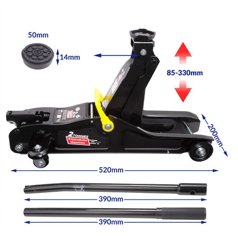 DEUBA Set Cric Hydraulique Et Clé Dynamométrique 2 Tonnes Voiture Levée 85-330 Mm 5 DEUBA Set Cric Hydraulique Et Clé Dynamométrique 2 Tonnes Voiture Levée 85-330 Mm – Image 5