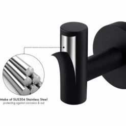 Crochet Mural Porte Serviette Salle De Bain Crochets Patère Noir Mat Acier Inoxydable SUS304 Porte Manteau Support Porte-Serviettes Rangement GrooFoo (le Noir*1) 8 Crochet Mural Porte Serviette Salle De Bain Crochets Patère Noir Mat Acier Inoxydable SUS304 Porte Manteau Support Porte-Serviettes Rangement GrooFoo (le Noir*1) -Treuil, cric, palan et accessoires Soldes Boutique 42546631 4