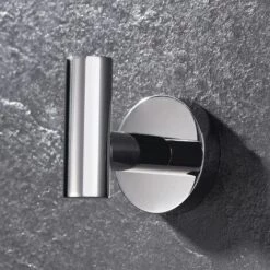 Crochets Pour Serviettes Porte-serviettes Mural Support De Crochet Salle De Bain Support Serviette SUS304 Acier Inoxydable Porte Rangement GrooFoo (Poli *1 )