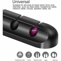 Clips Et Attache-câbles Murales Pinces Pour Câbles Organisateur De Gestion Des Câbles, Crochets Adhésifs, Support De Câble Pour Câbles D'alimentation Et Câbles Pour Accessoires De Charge, Câble De Souris, PC, Bureau Et Maison GrooFoo (5) -Treuil, cric, palan et accessoires Soldes Boutique 42547973 3