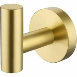 Crochets Pour Serviettes Porte Serviette Crochet Salle De Bain SUS304 Acier Inoxydable Support Serviette Crochets Mural Porte-seviettes GrooFoo (Laiton Brossé*1)