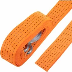 PrimeMatik - Sangle De Chargement Avec Crochet De Sécurité 6m X 50mm 5000Kg Pour Le Levage Et Le Remorquage, Couleur Orange -Treuil, cric, palan et accessoires Soldes Boutique 42559363 4