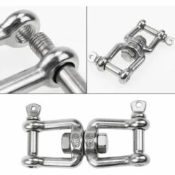 Crochet Pivotant Double Extrémité M8 Heavy Duty Crochet Rotatif à 360° Inox Accessoire à Suspendre Avec Boucles Amovibles Pour Gym Sac De Sable Corde Chaise Hamac Trapèze Balançoire De Yoga GrooFoo 7 Crochet Pivotant Double Extrémité M8 Heavy Duty Crochet Rotatif à 360° Inox Accessoire à Suspendre Avec Boucles Amovibles Pour Gym Sac De Sable Corde Chaise Hamac Trapèze Balançoire De Yoga GrooFoo -Treuil, cric, palan et accessoires Soldes Boutique 42693620 3