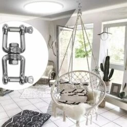 Crochet Pivotant Double Extrémité M8 Heavy Duty Crochet Rotatif à 360° Inox Accessoire à Suspendre Avec Boucles Amovibles Pour Gym Sac De Sable Corde Chaise Hamac Trapèze Balançoire De Yoga GrooFoo 8 Crochet Pivotant Double Extrémité M8 Heavy Duty Crochet Rotatif à 360° Inox Accessoire à Suspendre Avec Boucles Amovibles Pour Gym Sac De Sable Corde Chaise Hamac Trapèze Balançoire De Yoga GrooFoo -Treuil, cric, palan et accessoires Soldes Boutique 42693620 4
