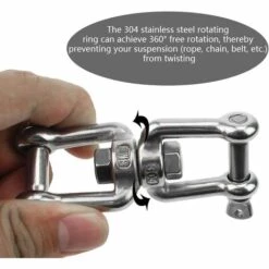 Crochet Pivotant Double Extrémité M8 Heavy Duty Crochet Rotatif à 360° Inox Accessoire à Suspendre Avec Boucles Amovibles Pour Gym Sac De Sable Corde Chaise Hamac Trapèze Balançoire De Yoga GrooFoo 9 Crochet Pivotant Double Extrémité M8 Heavy Duty Crochet Rotatif à 360° Inox Accessoire à Suspendre Avec Boucles Amovibles Pour Gym Sac De Sable Corde Chaise Hamac Trapèze Balançoire De Yoga GrooFoo -Treuil, cric, palan et accessoires Soldes Boutique 42693620 5