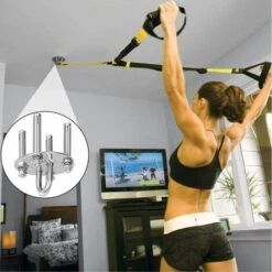 Lourds Crochet ​De Plafond, 450KG Capacité Acier Inoxydable Hamac à Suspendre Kit 180°Rotation Pour Béton Bois Ensembles, Chaise Accrochante, Lampe Accrochante, Hamac, Yoga, Avec Vis De Fixatio GrooFoo (2 Pcs) -Treuil, cric, palan et accessoires Soldes Boutique 42693711 4