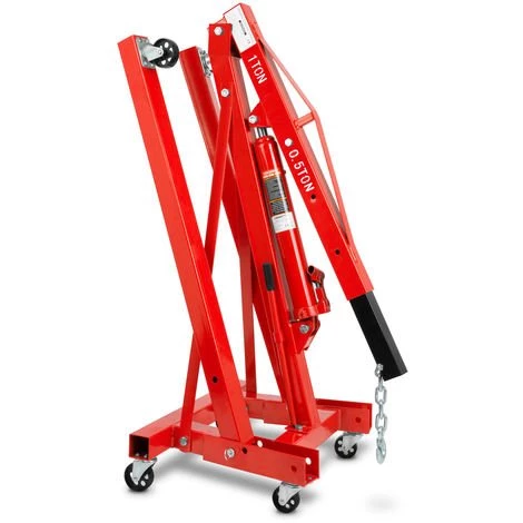 EBERTH Grue D’atelier Chèvre De Levage Dune Puissance Maximale De 1000kg, Grue Hydraulique Pour Latelier Avec Flèche De Grue Réglable En 4 Positions 1050-1590mm, Pliable, 6 Roues Pivotantes 2 EBERTH Grue D’atelier Chèvre De Levage Dune Puissance Maximale De 1000kg, Grue Hydraulique Pour Latelier Avec Flèche De Grue Réglable En 4 Positions 1050-1590mm, Pliable, 6 Roues Pivotantes – Image 2