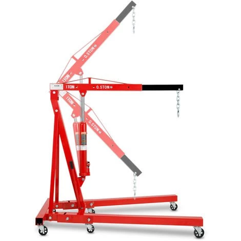 EBERTH Grue D’atelier Chèvre De Levage Dune Puissance Maximale De 1000kg, Grue Hydraulique Pour Latelier Avec Flèche De Grue Réglable En 4 Positions 1050-1590mm, Pliable, 6 Roues Pivotantes 3 EBERTH Grue D’atelier Chèvre De Levage Dune Puissance Maximale De 1000kg, Grue Hydraulique Pour Latelier Avec Flèche De Grue Réglable En 4 Positions 1050-1590mm, Pliable, 6 Roues Pivotantes – Image 3