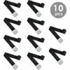 BAMNY 10PCS Sangle D'Arrimage, 2*40CM Kit De Fixation Avec Sangle De Serrage Boucle De Serrage, Pour Moto, Voiture, Porte Vélo, Puissance De Traction: 800 Kg / Pièce(40CM, Nior)