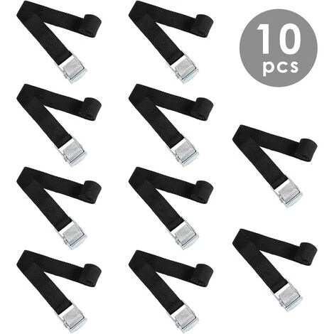 BAMNY 10PCS Sangle D'Arrimage, 2*40CM Kit De Fixation Avec Sangle De Serrage Boucle De Serrage, Pour Moto, Voiture, Porte Vélo, Puissance De Traction: 800 Kg / Pièce(40CM, Nior) 1 BAMNY 10PCS Sangle D'Arrimage, 2*40CM Kit De Fixation Avec Sangle De Serrage Boucle De Serrage, Pour Moto, Voiture, Porte Vélo, Puissance De Traction: 800 Kg / Pièce(40CM, Nior)