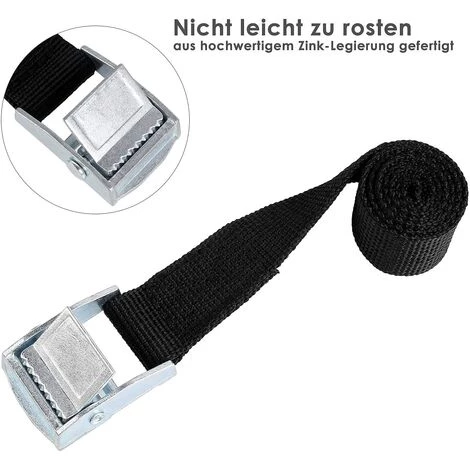 BAMNY 10PCS Sangle D'Arrimage, 2*40CM Kit De Fixation Avec Sangle De Serrage Boucle De Serrage, Pour Moto, Voiture, Porte Vélo, Puissance De Traction: 800 Kg / Pièce(40CM, Nior) 3 BAMNY 10PCS Sangle D'Arrimage, 2*40CM Kit De Fixation Avec Sangle De Serrage Boucle De Serrage, Pour Moto, Voiture, Porte Vélo, Puissance De Traction: 800 Kg / Pièce(40CM, Nior) – Image 3