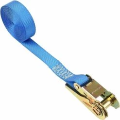 PEDY 10 PCS Sangle à Cliquet Sangle D'Arrimage En Polyester, Sangles De Serrage Avec Tendeur à Cliquet, Capacité De 400 Kg/Pièce, Certifié CE, 6M X 25MM - Bleu -Treuil, cric, palan et accessoires Soldes Boutique 43570088 5