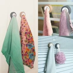 Crochet Abs Porte-serviettes Autocollant Porte Torchons Autocollante Sans Perçage Porte-torchons Ronde Autocollante Porte-torchons Pince Ronde Sèche-serviettes De Cuisine En Abs Sans Perçage 4 Pièces GrooFoo -Treuil, cric, palan et accessoires Soldes Boutique 44189366 4