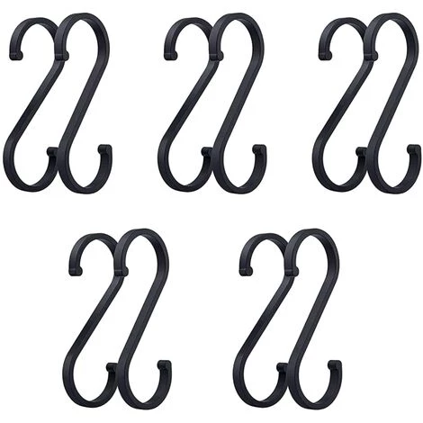 S Crochet En Métal Antirouille Crochet Forme S Pour Cuisine Salle De Bain Chambre à Coucher Bureau Et Jardin 2.7*7.5cm Fontainebleau 10Pcs Noir 1 S Crochet En Métal Antirouille Crochet Forme S Pour Cuisine Salle De Bain Chambre à Coucher Bureau Et Jardin 2.7*7.5cm Fontainebleau 10Pcs Noir