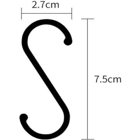 S Crochet En Métal Antirouille Crochet Forme S Pour Cuisine Salle De Bain Chambre à Coucher Bureau Et Jardin 2.7*7.5cm Fontainebleau 10Pcs Noir 3 S Crochet En Métal Antirouille Crochet Forme S Pour Cuisine Salle De Bain Chambre à Coucher Bureau Et Jardin 2.7*7.5cm Fontainebleau 10Pcs Noir – Image 3