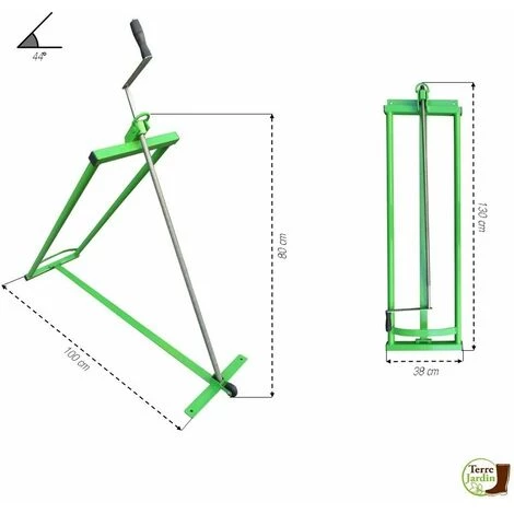 TERRE JARDIN Cric Lève Tracteur Tondeuse à Manivelle 350 Kg 4 TERRE JARDIN Cric Lève Tracteur Tondeuse à Manivelle 350 Kg – Image 4