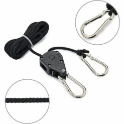 Sangle à Cliquet Corde 1/8 Pouces Rope Ratchet Robuste Réglable,Irisfr (2pcs) 8 Sangle à Cliquet Corde 1/8 Pouces Rope Ratchet Robuste Réglable,Irisfr (2pcs) -Treuil, cric, palan et accessoires Soldes Boutique 46779230 4