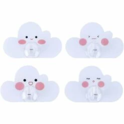 Kueatily 4 Crochets Muraux Mignons En Nuage (motif Aléatoire)