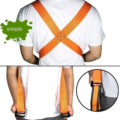 Sangle Déménagement, Sangle De Levage, Aide Au Déménagement Pour Piano Et Transporter Meuble, (2 Harnais + 2 Sangles), Pour 2 Personnes, Kit Déménageur,Starlight 4 Sangle Déménagement, Sangle De Levage, Aide Au Déménagement Pour Piano Et Transporter Meuble, (2 Harnais + 2 Sangles), Pour 2 Personnes, Kit Déménageur,Starlight – Image 4