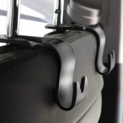 Kueatily Crochets De Rangement Pour Voiture, 4 Pièces Pour Siège De Voiture, Crochet Pour Vêtements, Sac Suspendu Pour Sac à Main, Organisateur, Sac De Rangement En Plastique (noir) -Treuil, cric, palan et accessoires Soldes Boutique 47990739 5