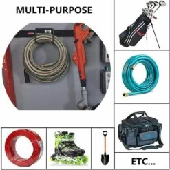 GUAZHUNIFR Support Mural Pour Tuyau D'arrosage, Enrouleur De Tuyau D'arrosage, Crochet De Stockage Pour Tuyau D'arrosage, Pour Jardin, Pelouse, Cour, Fer Forgé, Noir (crochet De Tuyau) Guazhuni -Treuil, cric, palan et accessoires Soldes Boutique 48218184 3