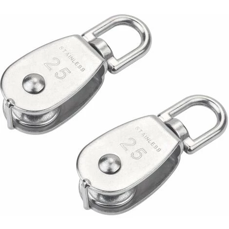 ELLE Poulie Simple En Acier Inoxydable M25 304, Poulie à Poulie Simple 25 MM, Câble De Câble Métallique Lisse à Crochet Pivotant Pour Grue (5 Pièces) 4 ELLE Poulie Simple En Acier Inoxydable M25 304, Poulie à Poulie Simple 25 MM, Câble De Câble Métallique Lisse à Crochet Pivotant Pour Grue (5 Pièces) – Image 4