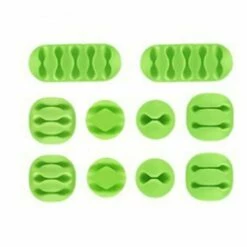 KARTOKNER Lot De 10 Pinces De Câble, Gestion Des Câbles, Serre-câbles Pour Bureau (Vert)