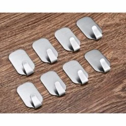 SUPERMARKET Crochets Adhésif Crochet Mural Acier Inoxydable Porte Serviettes Pour Cuisine Salle De Bain 8 Pièces, Superma -Treuil, cric, palan et accessoires Soldes Boutique 49196687 3