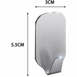 SUPERMARKET Crochets Adhésif Crochet Mural Acier Inoxydable Porte Serviettes Pour Cuisine Salle De Bain 8 Pièces, Superma -Treuil, cric, palan et accessoires Soldes Boutique 49196687 5