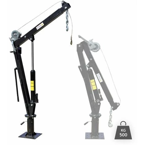 HELLOSHOP26 Grue De Levage Pick Up Avec Treuil 500 Kg Tête Pivotante 360° Charger Décharger 1 HELLOSHOP26 Grue De Levage Pick Up Avec Treuil 500 Kg Tête Pivotante 360° Charger Décharger