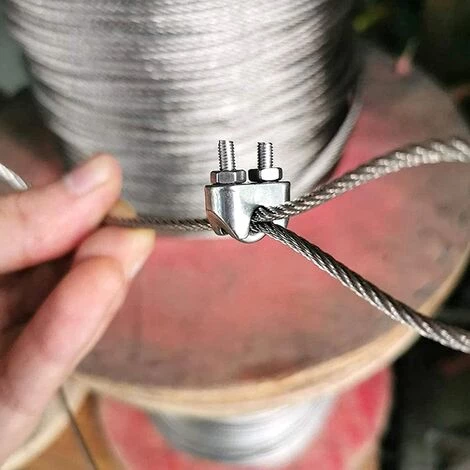 VERSAILLESFR Serre-câbles Étrie M3, 12 Pcs U Boulon Clip De Câble En Acier Inoxydable Pour Fixer Les Câbles, Connecter La Corde à Linge De La Visière (Acier Inoxydable 304), Versailles 2 VERSAILLESFR Serre-câbles Étrie M3, 12 Pcs U Boulon Clip De Câble En Acier Inoxydable Pour Fixer Les Câbles, Connecter La Corde à Linge De La Visière (Acier Inoxydable 304), Versailles – Image 2