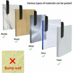 Clips Câble Organisateur Bureau, Support Clips Cable Gestion, Auto-adhésifs, Range Attache Câble Bureau Pour Rangement Câbles De Souris,USB,Écouteur,Téléphone (Noir),Irisfr,5Pcs -Treuil, cric, palan et accessoires Soldes Boutique 50942385 4