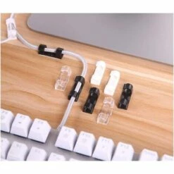Clips Câbles Adhésives, Yuanzi Clips Attache Câbles Autocollant Pour Rangement Supprot Fils Electriques Pour TV/Chargeur/Voiture/Bureau 20 Pcs, Fontainebleau -Treuil, cric, palan et accessoires Soldes Boutique 51212140 3