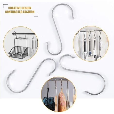 Crochets En S De Suspension Multifonctions Crochets En Forme De S En Acier Inoxydable Crochet S Pour Salle De Bains Chambre Bureau Cuisine 10 Pièces, Fontainebleau 5 Crochets En S De Suspension Multifonctions Crochets En Forme De S En Acier Inoxydable Crochet S Pour Salle De Bains Chambre Bureau Cuisine 10 Pièces, Fontainebleau – Image 5