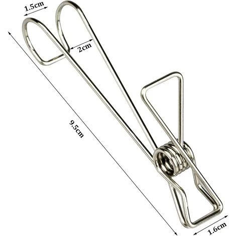 Crochets à Linge à Vêtements Pinces à Linge En Métal Avec Crochets Pinces à Sac De Nourriture Pinces à Cartes De Noël Chaussette Sous-vêtements Pince à Crochets En Acier Inoxydable,Starlight,20 Pinces 2 Crochets à Linge à Vêtements Pinces à Linge En Métal Avec Crochets Pinces à Sac De Nourriture Pinces à Cartes De Noël Chaussette Sous-vêtements Pince à Crochets En Acier Inoxydable,Starlight,20 Pinces – Image 2
