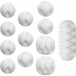 ZHUOXUAN Système De Gestion Des Cordons De Clips De Câble Blancs Polyvalents, Pour Organiser Les Cordons De Câbles à La Maison Et Au Bureau, Supports De Cordon Auto-adhésifs Organisateur De Câbles De Bureau