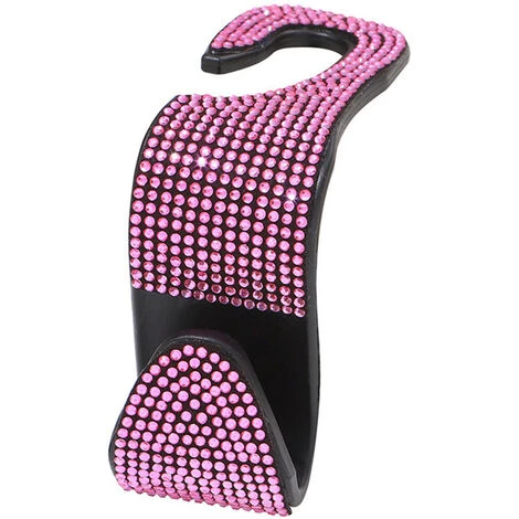 MALLOMNE Crochets De Si��ge De Voiture En Strass, Organisateur De Cintres De Si��ge Arri��re De Crochet De Si��ge Auto Durable Rose 1 MALLOMNE Crochets De Si��ge De Voiture En Strass, Organisateur De Cintres De Si��ge Arri��re De Crochet De Si��ge Auto Durable Rose