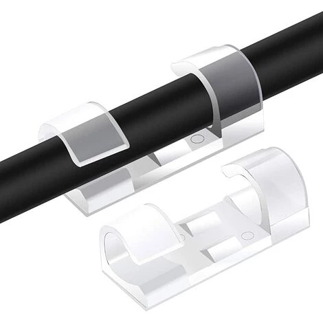 ALMI 60Pcs Clips Câble, Clips Rangement De Câble Avec De Tampons Auto Adhésifs Solides, Organiseur De Fils Electriques Pour Câbles Dans Une Maison/Bureau 1 ALMI 60Pcs Clips Câble, Clips Rangement De Câble Avec De Tampons Auto Adhésifs Solides, Organiseur De Fils Electriques Pour Câbles Dans Une Maison/Bureau