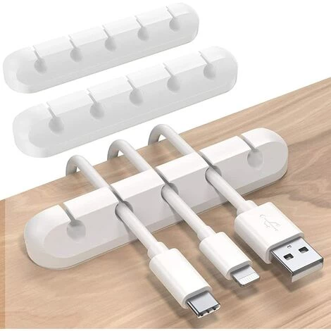 ALMI Clips Câble Organisateur Bureau. Lot De 3 Support De Câble. Organisateur De Cordon. Gestion Des Cables. Câble Rangement Pour USB Câbles De Chargeur/Souris/Écouteur/PC 1 ALMI Clips Câble Organisateur Bureau. Lot De 3 Support De Câble. Organisateur De Cordon. Gestion Des Cables. Câble Rangement Pour USB Câbles De Chargeur/Souris/Écouteur/PC