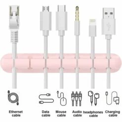 ALMI Clips Câble Organisateur Bureau. Lot De 3 Support De Câble. Organisateur De Cordon. Gestion Des Cables. Câble Rangement Pour USB Câbles De Chargeur/Souris/Écouteur/PC -Treuil, cric, palan et accessoires Soldes Boutique 52065639 5