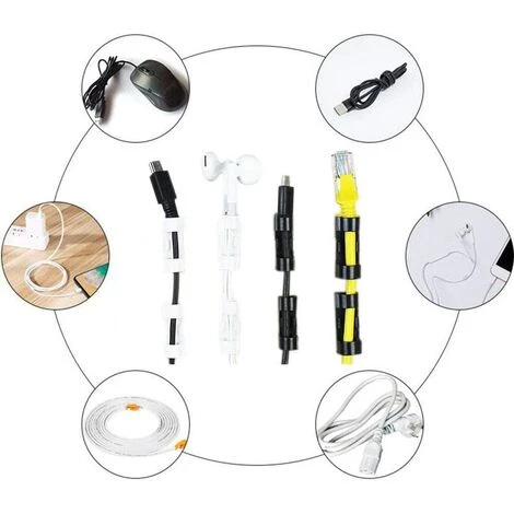 ALMI Cable Management, Range Cable, Rangements Bureau De Câbles, Attache Cable Adhesif, 100Pcs Clips Cable Adhésifs, Gestionde Câble Support Organiseur De Fils Electriques 3 ALMI Cable Management, Range Cable, Rangements Bureau De Câbles, Attache Cable Adhesif, 100Pcs Clips Cable Adhésifs, Gestionde Câble Support Organiseur De Fils Electriques – Image 3