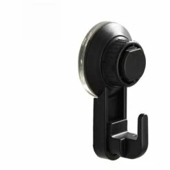 Crochets à Ventouse Sous Vide Lot De 2, Ventouse Crochet Puissante Sans Perçage, Crochets De Salle De Bain De Cuisine Etanches Réutilisables, Max 5kg (Noir) GrooFoo