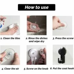 Crochets à Ventouse Sous Vide Lot De 2, Ventouse Crochet Puissante Sans Perçage, Crochets De Salle De Bain De Cuisine Etanches Réutilisables, Max 5kg (Noir) GrooFoo -Treuil, cric, palan et accessoires Soldes Boutique 52660655 5