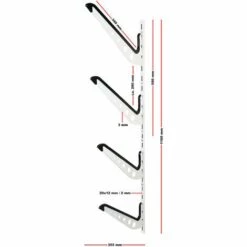 WILTEC Rack Quadruple Mural Support Rangement 4 Planches Surf Snowboard Wakeboard Skateboard Stockage -Treuil, cric, palan et accessoires Soldes Boutique 52871873 4