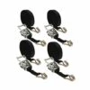 Lot De 4 Sangles D'arrimage Avec Tendeur à Cliquet Et 2 Crochets - 35 Mm X 7 M - Noir - Linxor - Noir