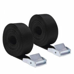 Lot De 2 Sangles D'arrimage Avec Boucle - 25 Mm X 5 M - Noir - Linxor - Noir